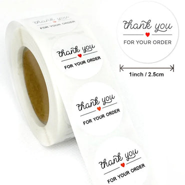 Simple White Round Decorative Gift Label Seal Stickers