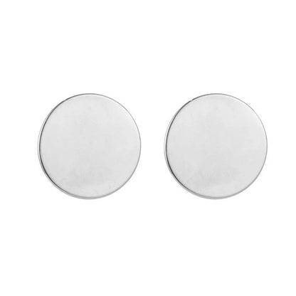 Simple Style Round Plating Alloy No Inlaid Earrings Ear Studs