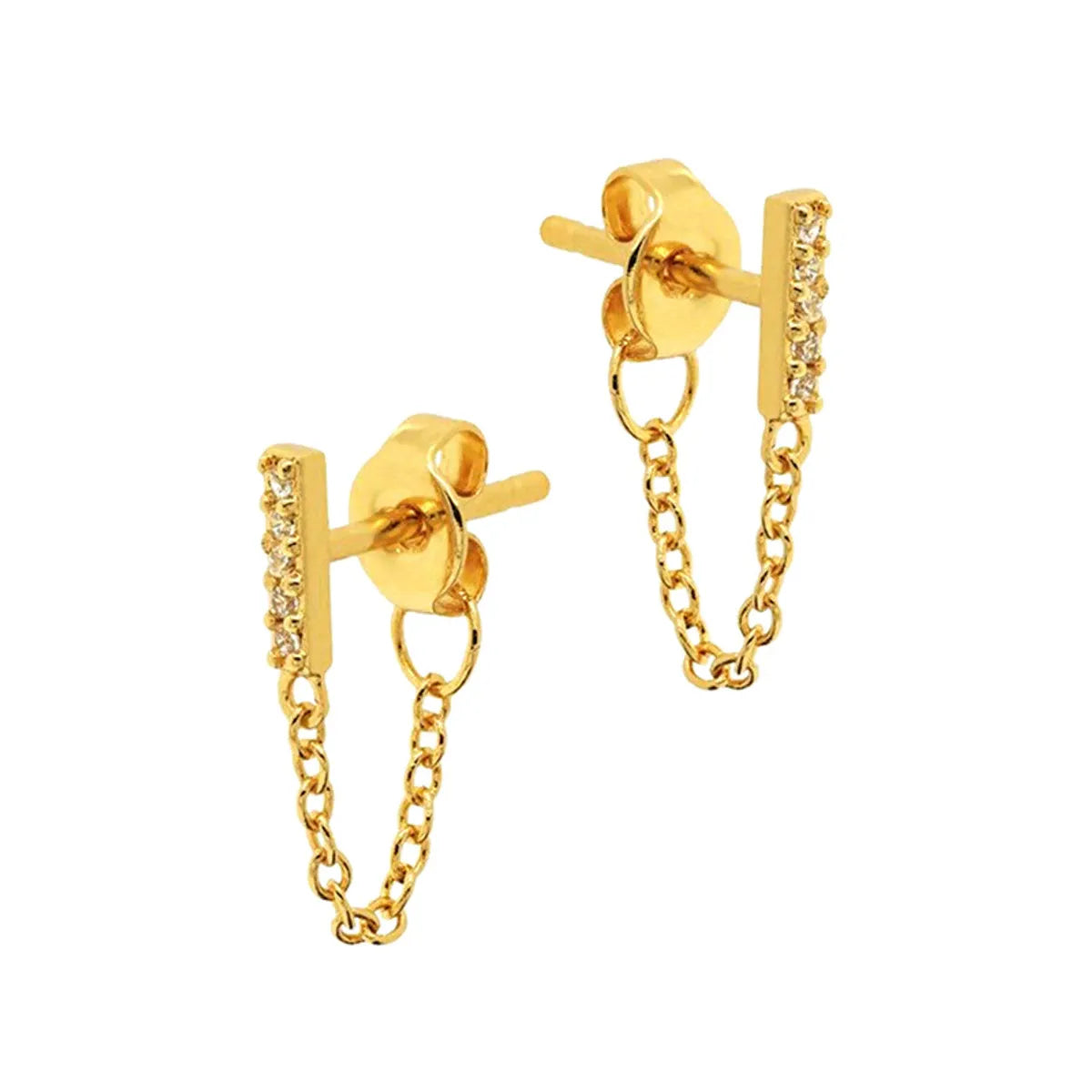 Single Row Zircon-studded Fringe Line Cross-border Exclusively Fashion Fringe Trendy Earrings