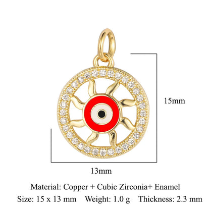 Vintage Style Star Moon Copper Plating Inlay Zircon 18k Gold Plated Jewelry Accessories