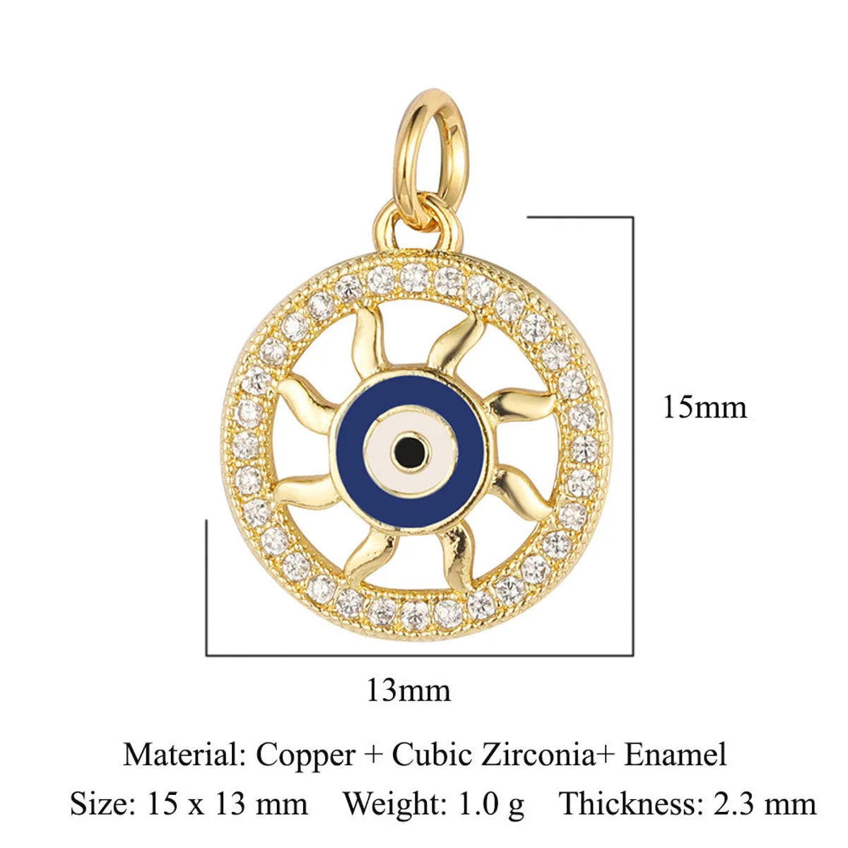 Vintage Style Star Moon Copper Plating Inlay Zircon 18k Gold Plated Jewelry Accessories