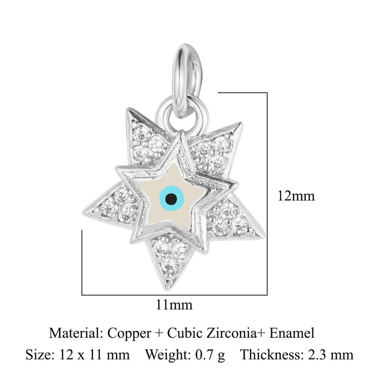 Vintage Style Star Moon Copper Plating Inlay Zircon 18k Gold Plated Jewelry Accessories