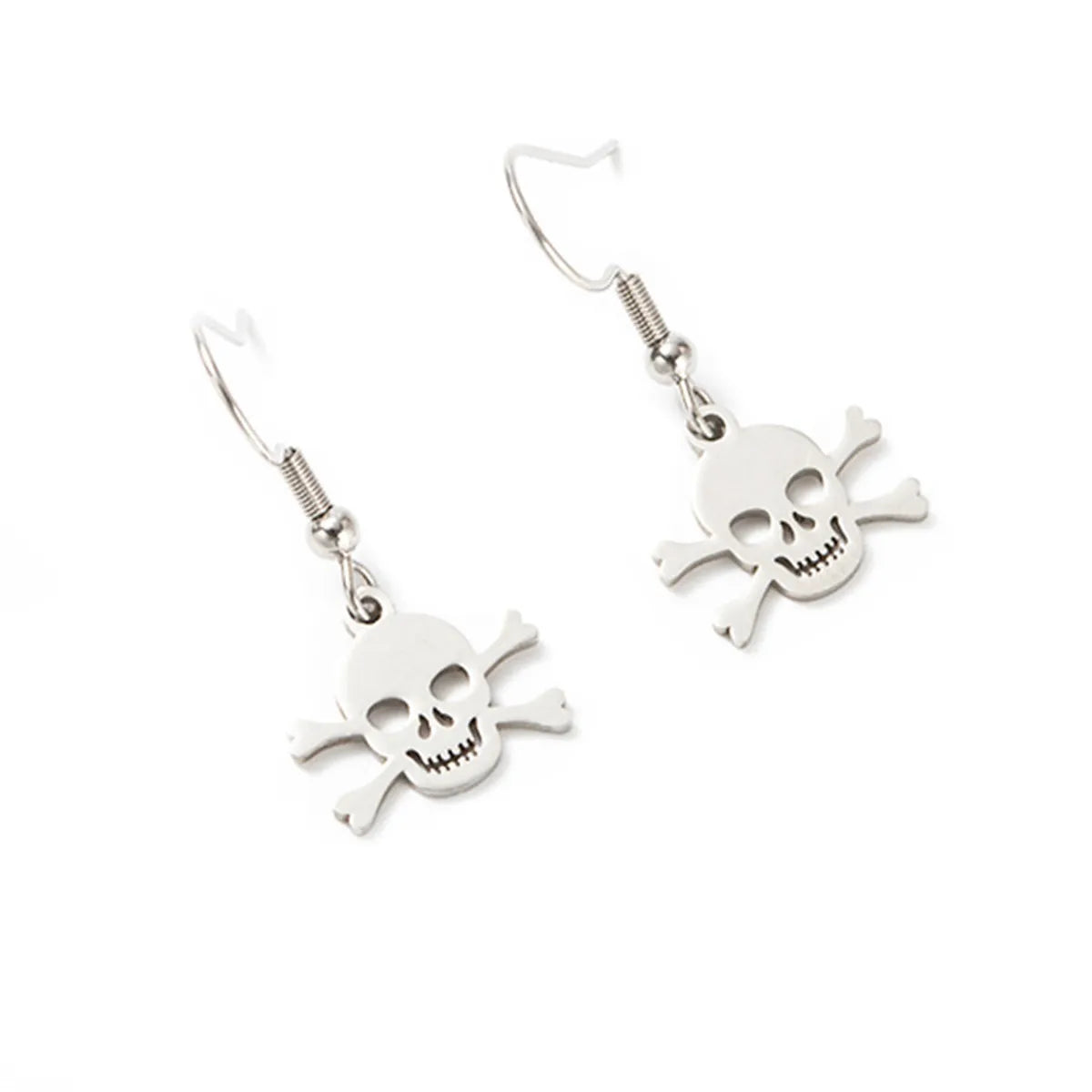 Skull Fully Polished Cut Earrings