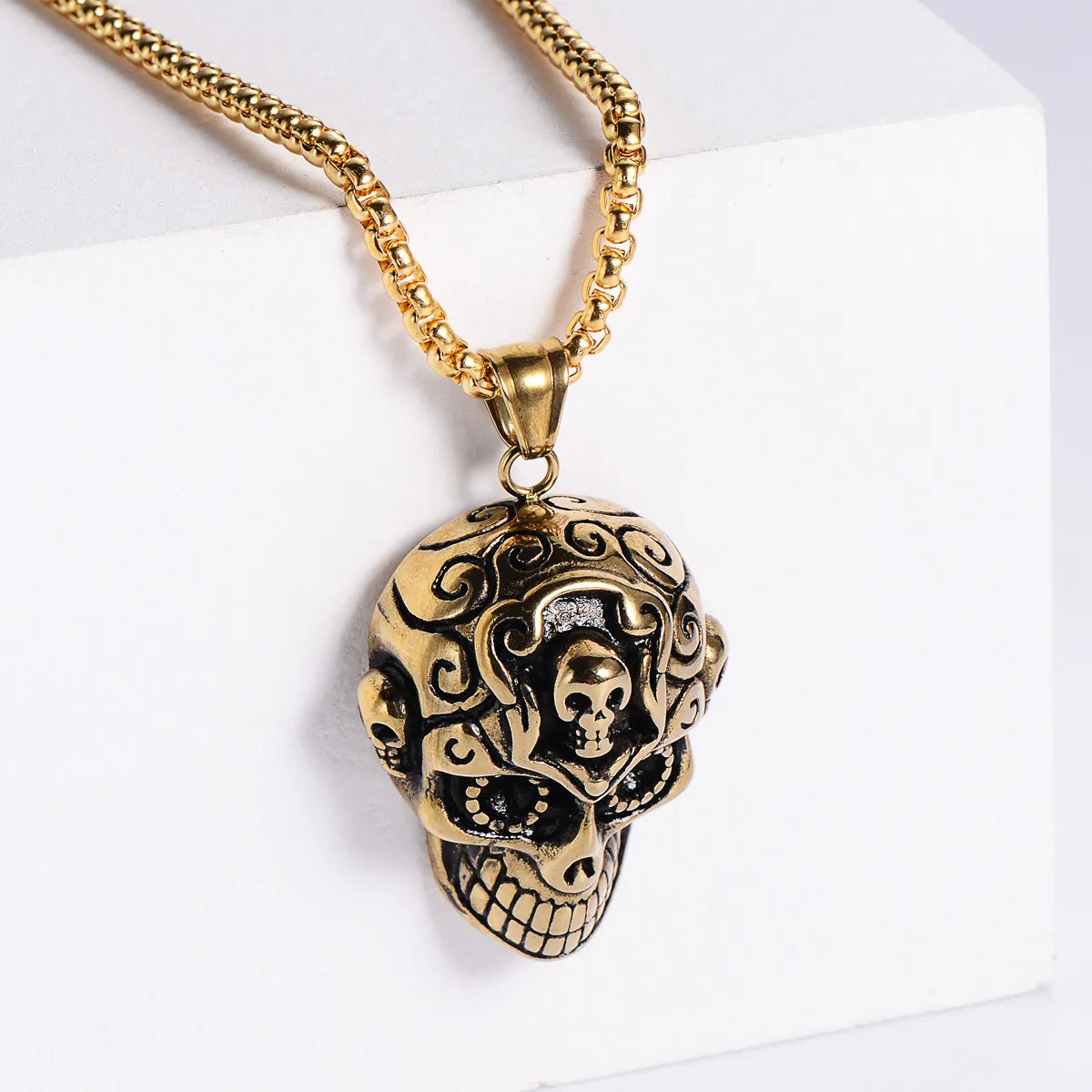 Skull Head Punk Style Stainless Steel Jewelry Pendant Wholesale Gooddiy