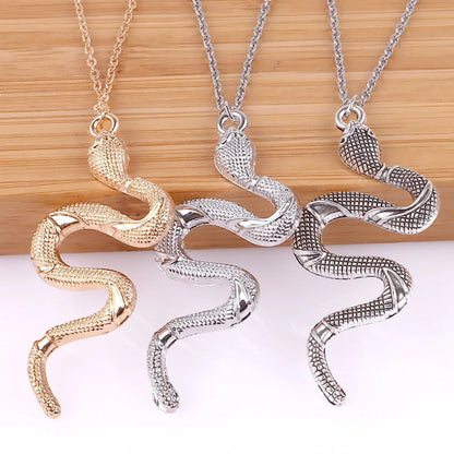 Snake Alloy Plating Metal Women'S Pendant Necklace