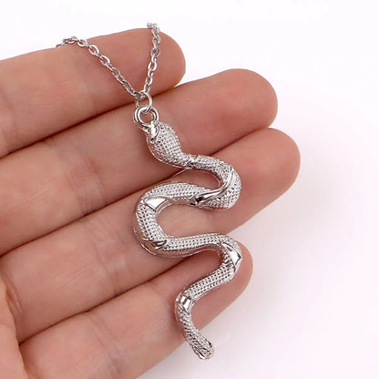 Snake Alloy Plating Metal Women'S Pendant Necklace