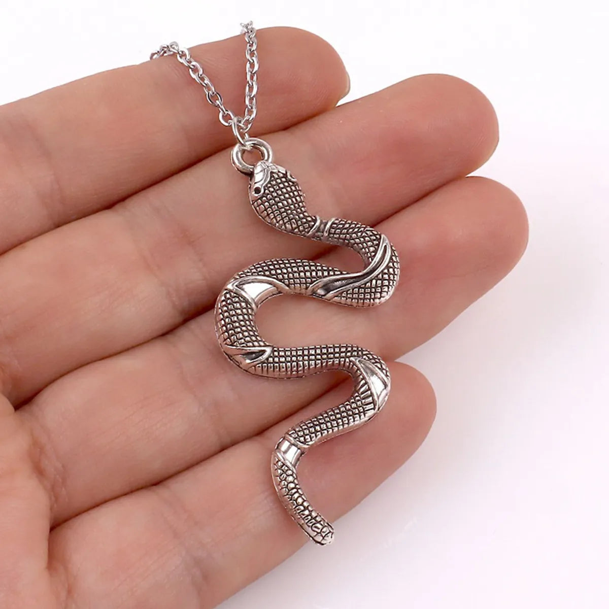 Snake Alloy Plating Metal Women'S Pendant Necklace