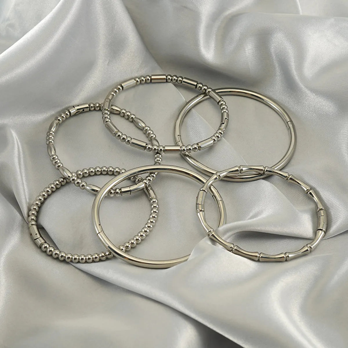 Solid Color 304 Stainless Steel Bangle In Bulk