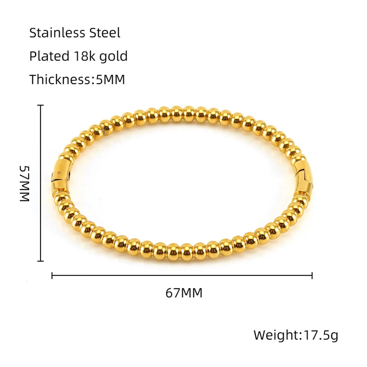 Solid Color 304 Stainless Steel Bangle In Bulk