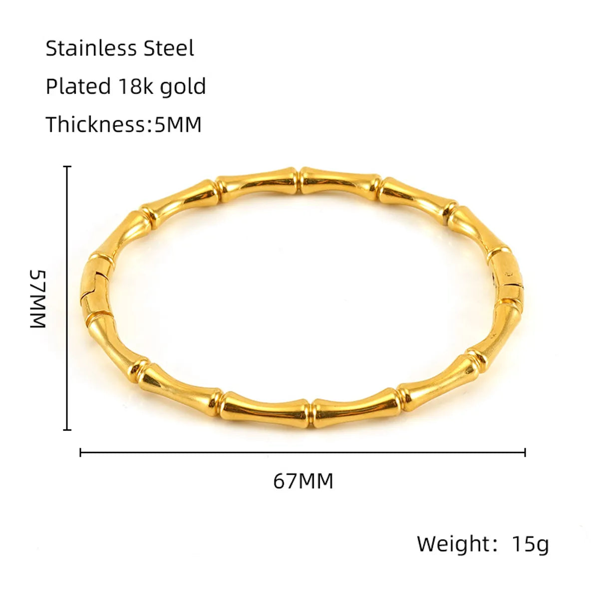 Solid Color 304 Stainless Steel Bangle In Bulk