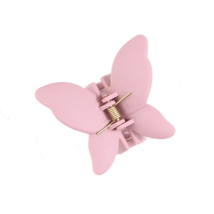 Solid Color Butterfly  Arenaceous Paint Personality Hair Clip Multicolors