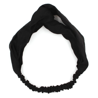 Solid Color Cloth Cross Hair Band Korean Simple Headband  Wholesale