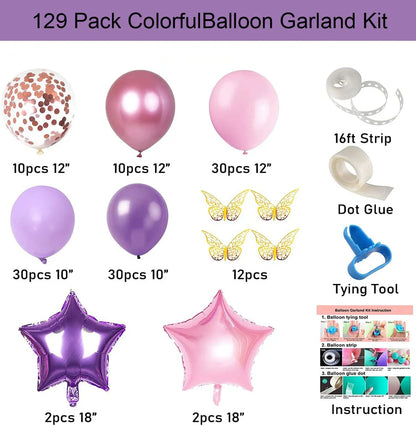 Solid Color Emulsion Party Balloons 1 Set