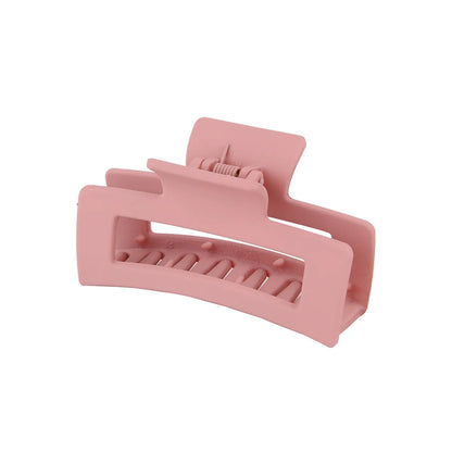 Solid Color Frosted Acrylic Rectangular Large Hair Clip