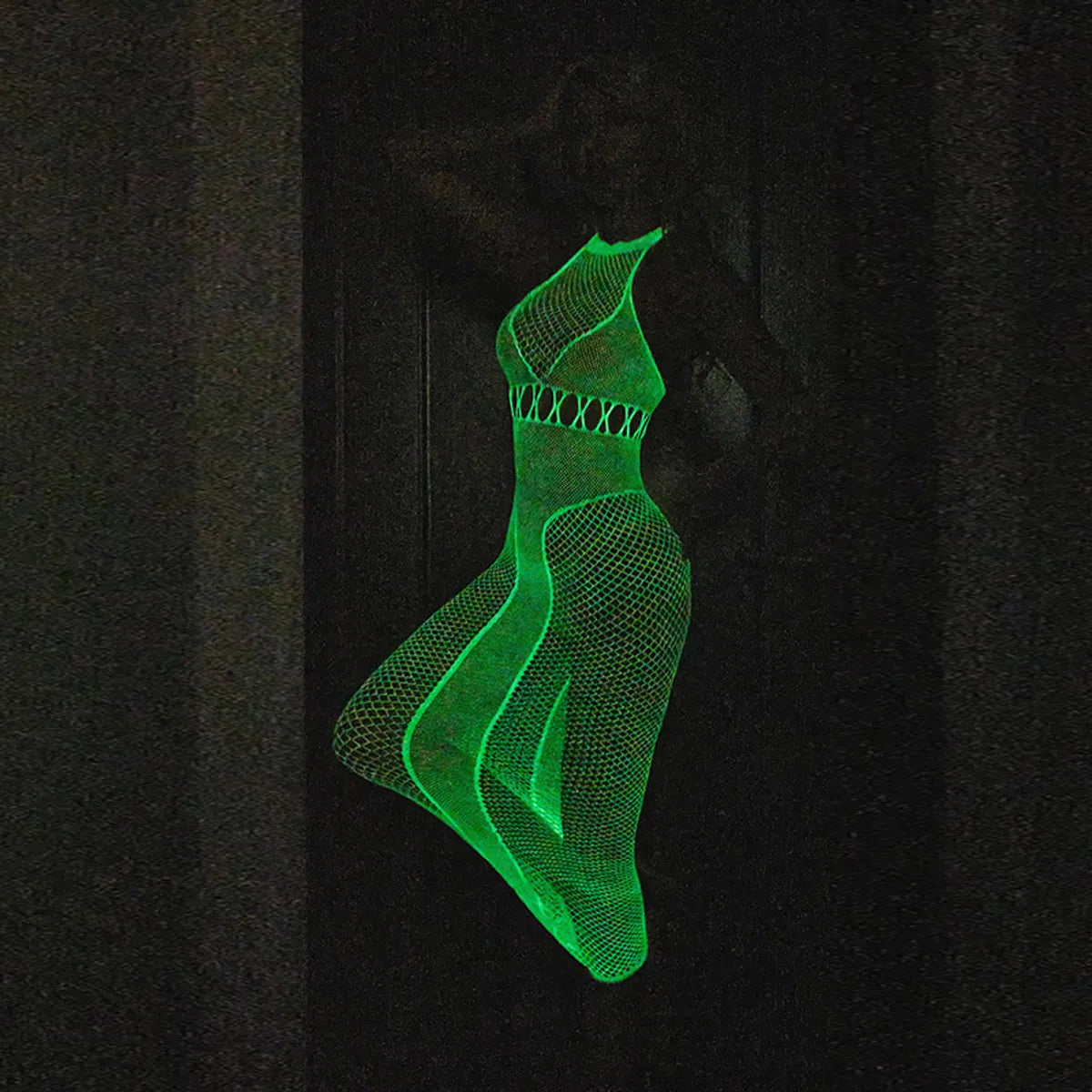 Solid Color Luminous Hollow Out Stockings