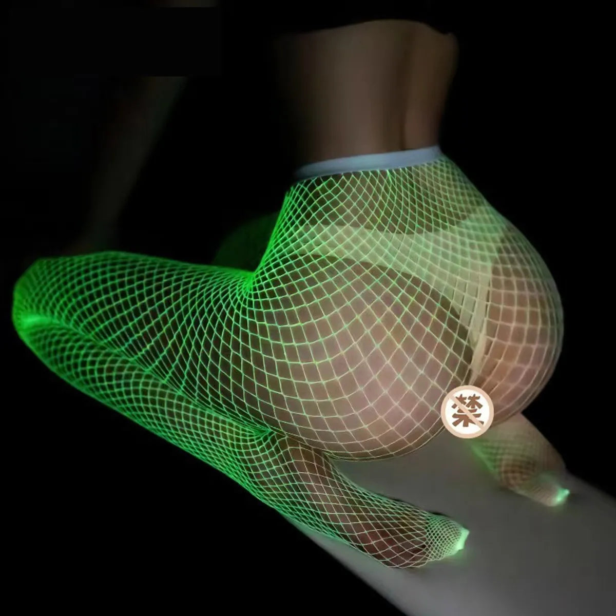 Solid Color Luminous Hollow Out Stockings