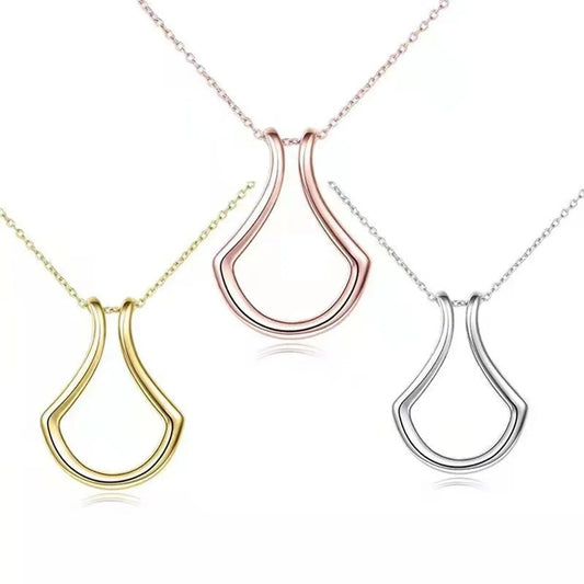 Solid Color Shiny Solid Color Zinc Alloy Women's Pendant Necklace