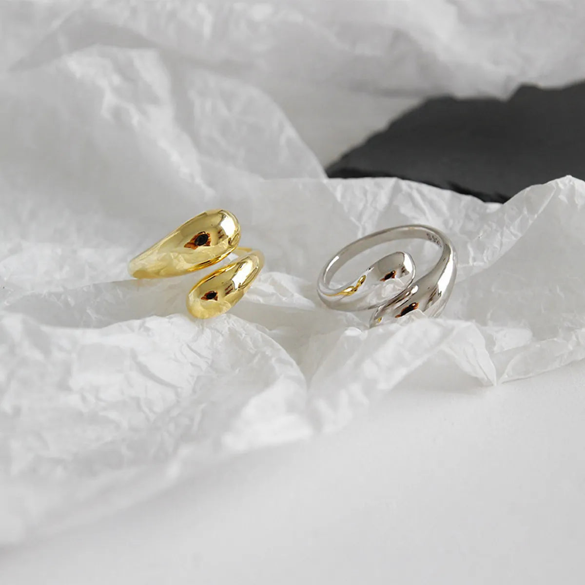 Solid Color Solid Color Stainless Steel Gold Plated Silver Plated Open Rings