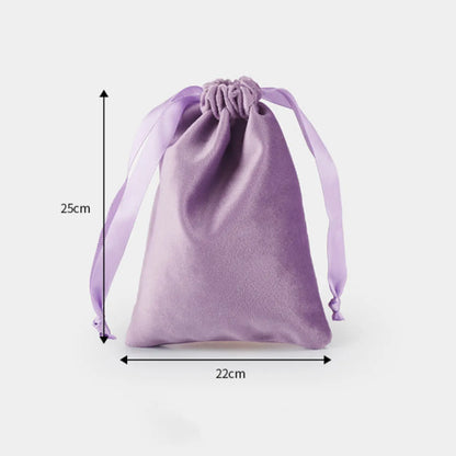 Simple Solid Color Flannel Storage Jewelry  Cosmetic Dust-Proof Bag