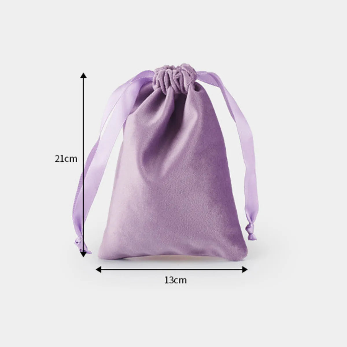 Simple Solid Color Flannel Storage Jewelry  Cosmetic Dust-Proof Bag