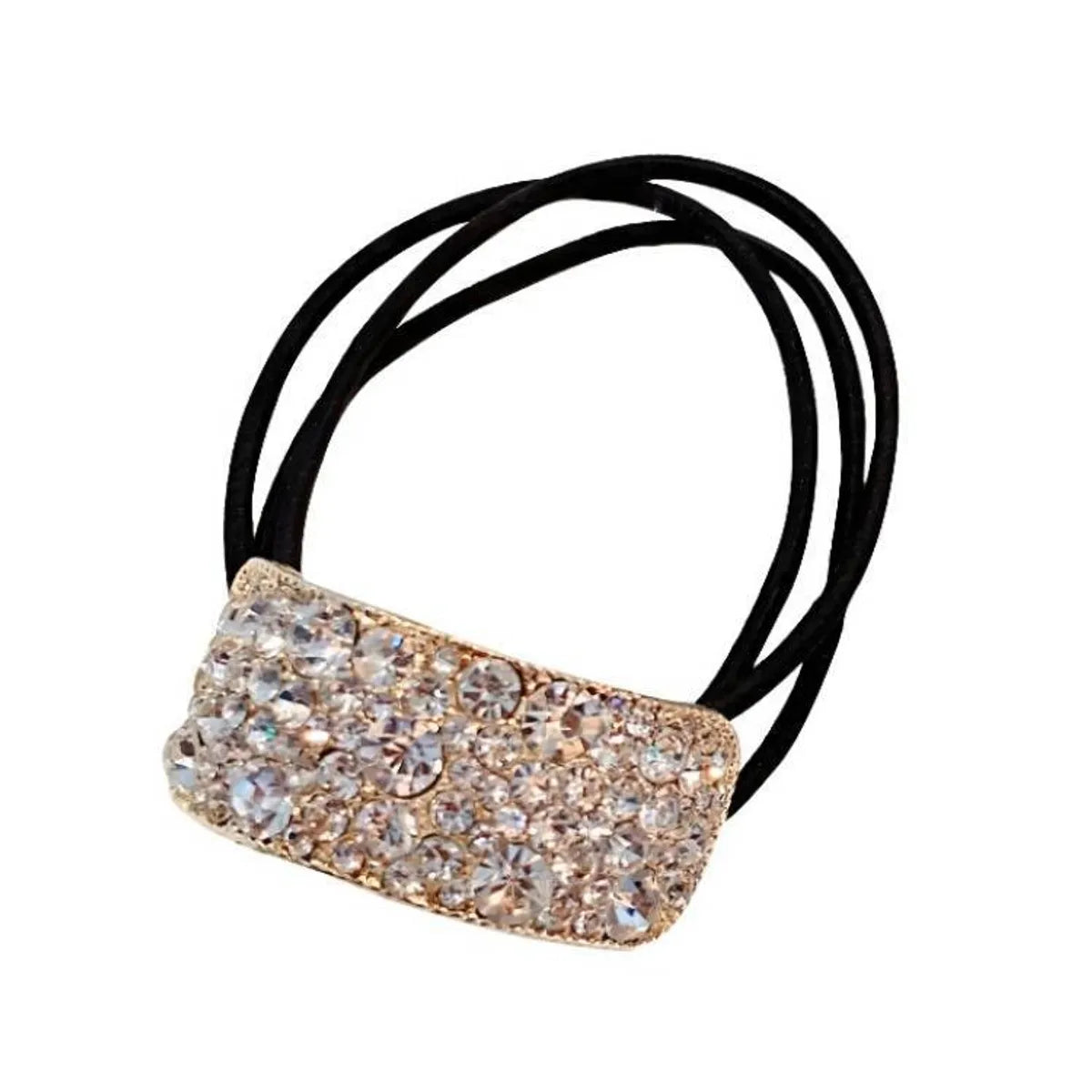 Dongdaemun Cold Style Elegant Sweet Rhinestone Pony Tail Buckle Hair Rope Bright Metal Elegant Head Rope Women'S Headwear