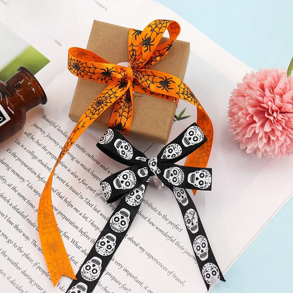 Special For All Saints Ribbon Set Combination Halloween Ribbon Scene Decoration Gift Packaging DIY Bow