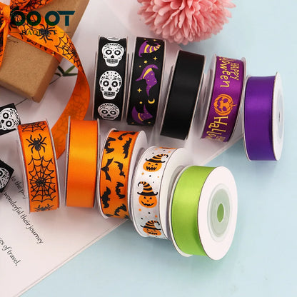 Special For All Saints Ribbon Set Combination Halloween Ribbon Scene Decoration Gift Packaging DIY Bow