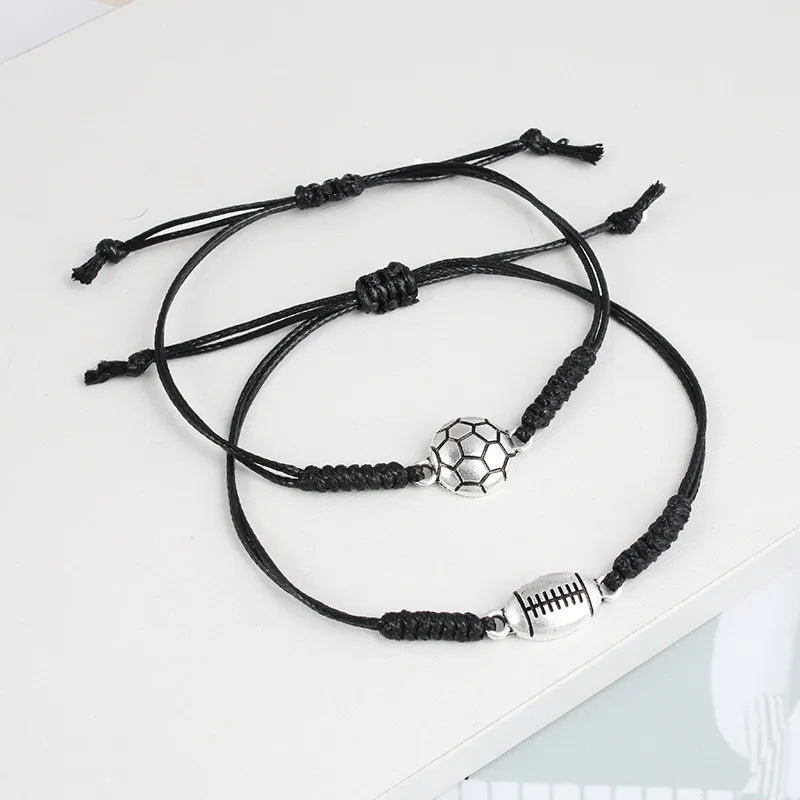 Sports Basketball Football Mixed Materials Braid Women'S Bracelets