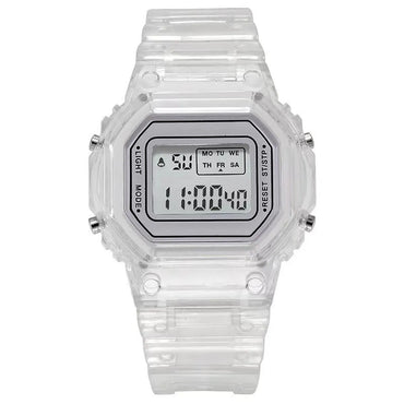 Sports Solid Color Buckle Electronic Women'S Watches