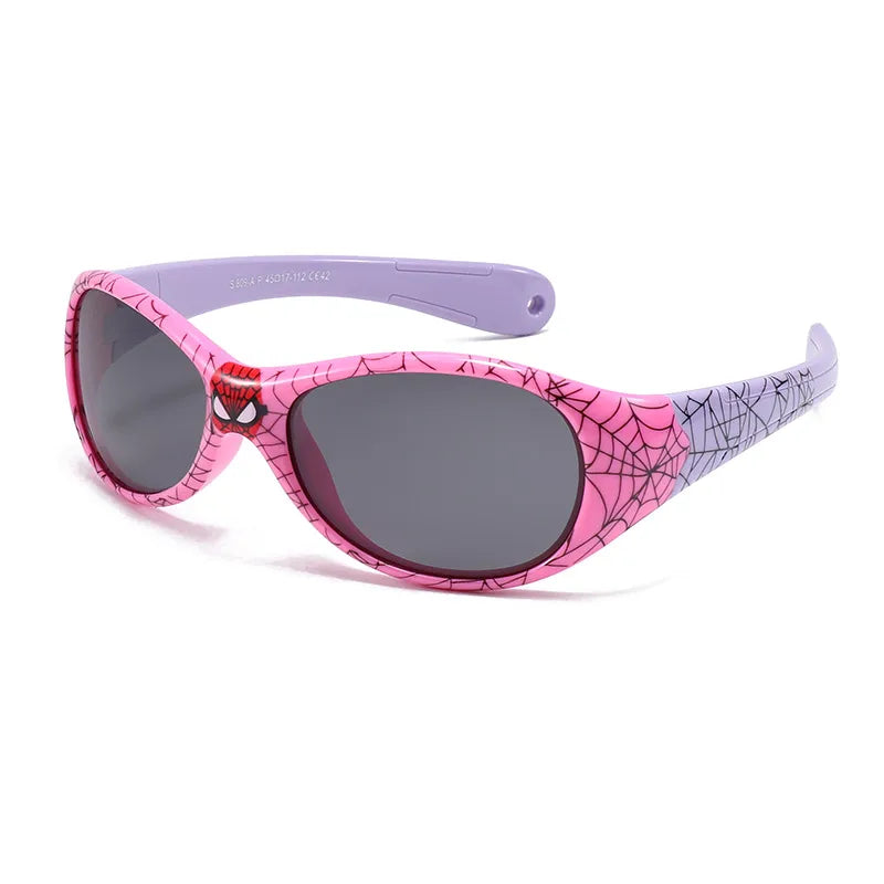 Sports Spider Web Tac Oval Frame Full Frame Kids Sunglasses