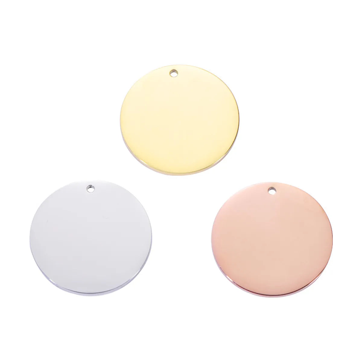 Spot Mirror Stainless Steel Disc Pet Tag Accessories Diy Dog Tag Glossy Laser Identity Tag