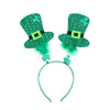 St. Patrick Shamrock Letter Bow Knot Plastic Party Hair Band Costume Props 1 Piece