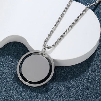 Stainless Steel 14K Gold Plated XUPING Simple Style Round Plating Pendant Necklace