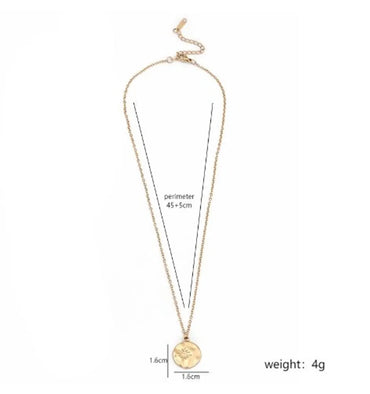 Stainless Steel 18K Gold Plated Casual Simple Style Commute Round Pendant Necklace