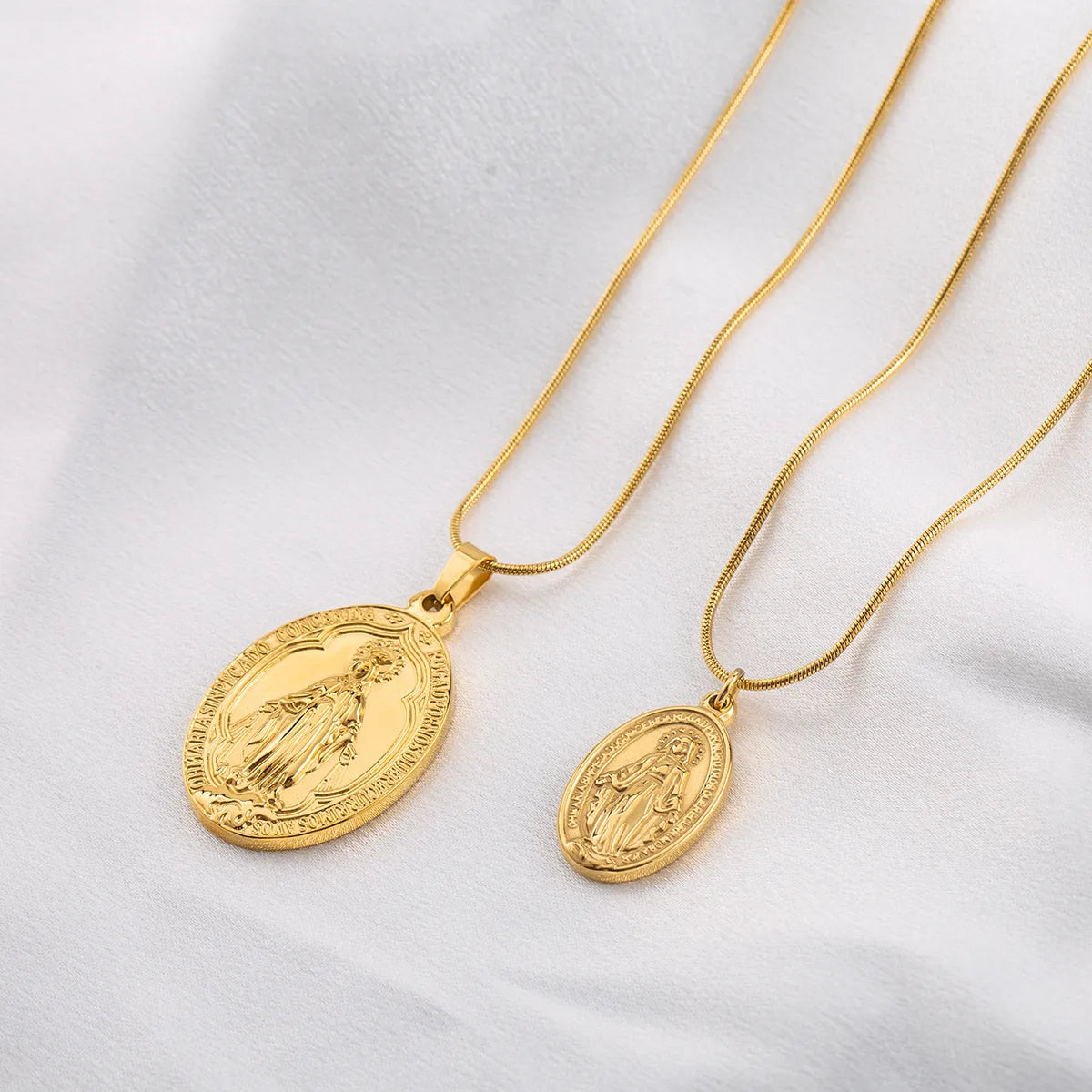 Stainless Steel 18K Gold Plated Casual Vacation Human Stamping Polishing Plating Pendant Necklace