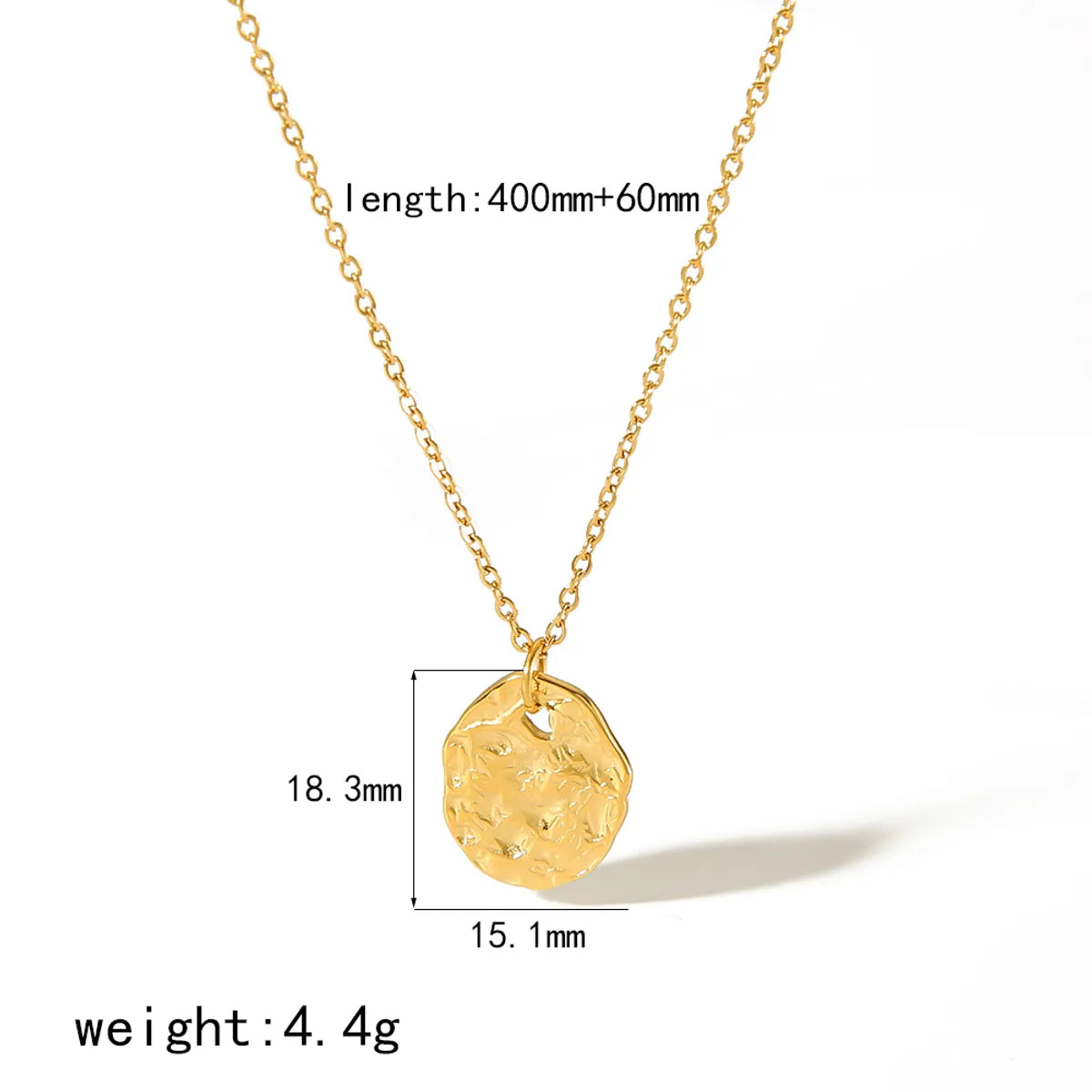 Stainless Steel 18K Gold Plated Glam Lady Classic Style Sun Inlay Zircon Pendant Necklace