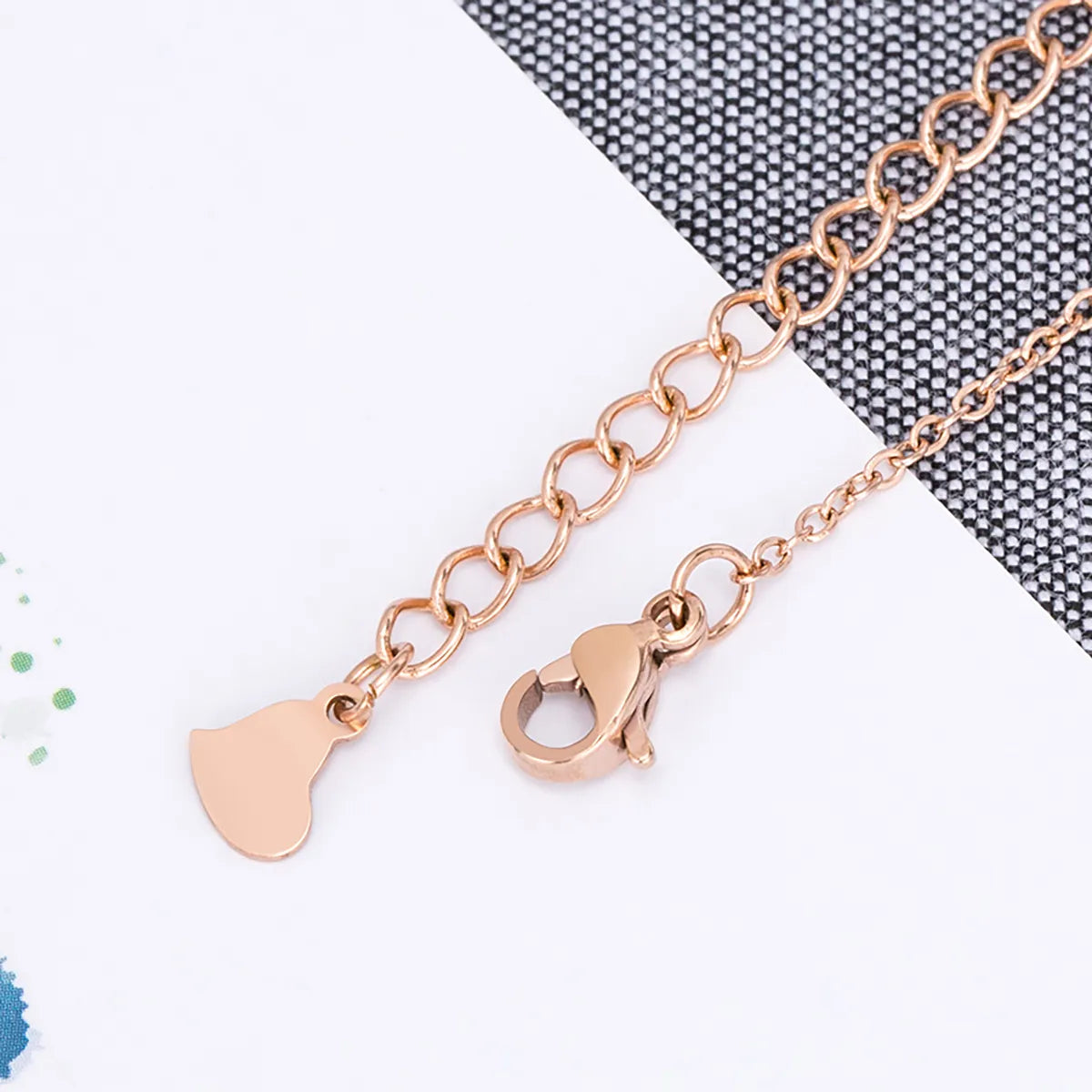 Stainless Steel 18K Gold Plated Rose Gold Plated IG Style Elegant Sweet Flower Petal Polishing Inlay Rhinestones Shell Pendant Necklace