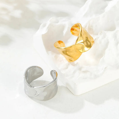 Stainless Steel 18K Gold Plated Simple Style Classic Style Animal Flower Plating Rings