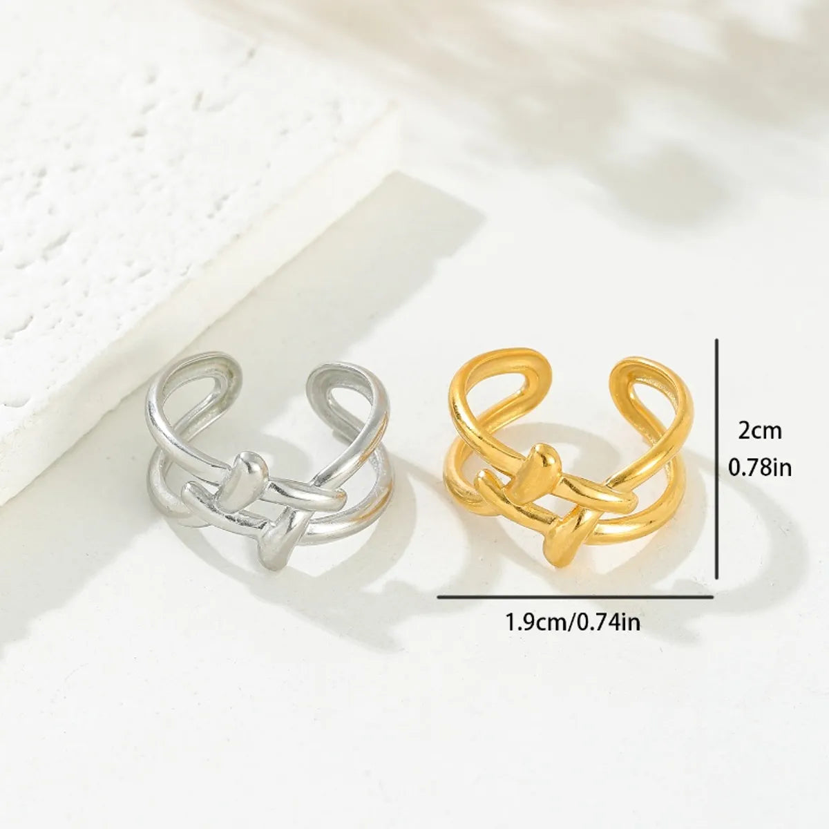 Stainless Steel 18K Gold Plated Simple Style Classic Style Animal Flower Plating Rings