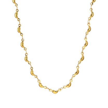 Stainless Steel 18K Gold Plated Simple Style Geometric Necklace