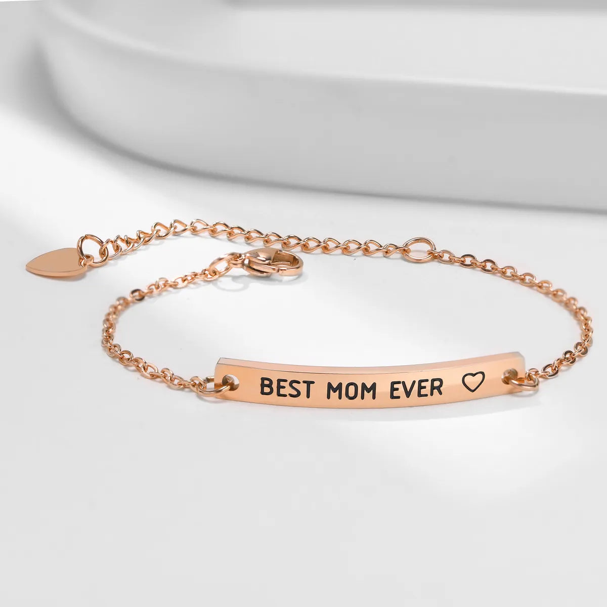 Stainless Steel 18K Gold Plated Simple Style Letter ID Bracelet