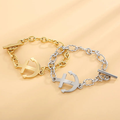 Stainless Steel Anchor Shape Ot Buckle Chain Bracelet Wholesale Jewelry Gooddiy