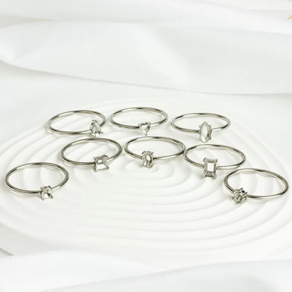 Stainless Steel Basic Geometric Plating Rings