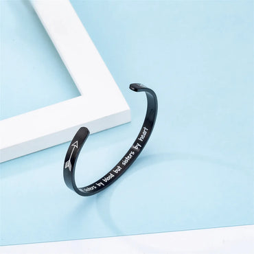 Stainless Steel Casual Simple Style C Shape Letter Cuff Bracelets