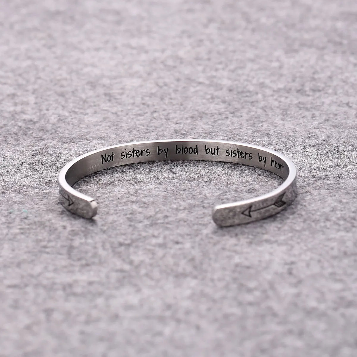 Stainless Steel Casual Simple Style C Shape Letter Cuff Bracelets