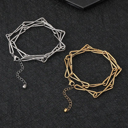 Stainless Steel Casual Simple Style Classic Style Round Solid Color Irregular Necklace