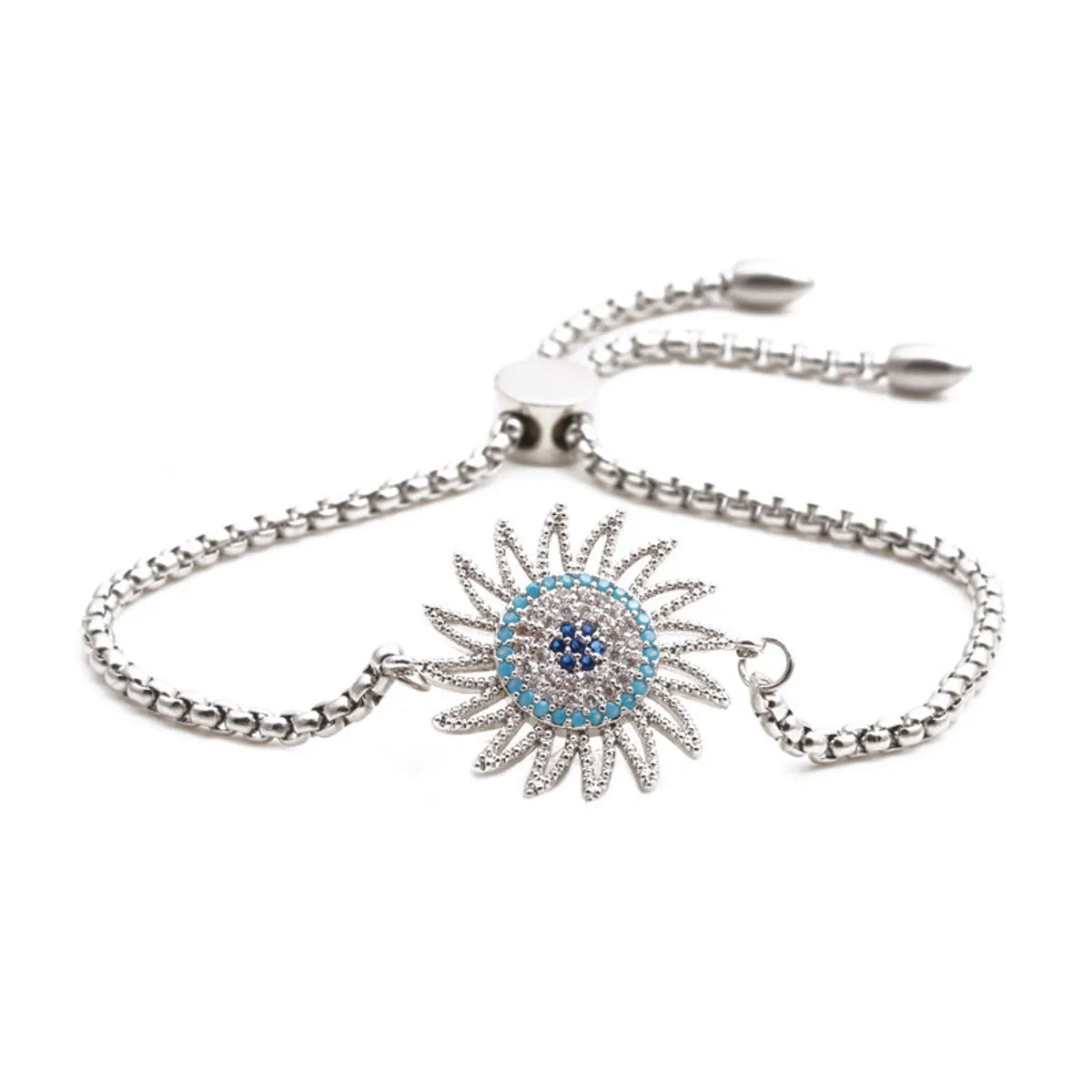 Stainless Steel Chain Sun Flower Ladies Adjustable Bracelet Wholesale Nihaojewelry