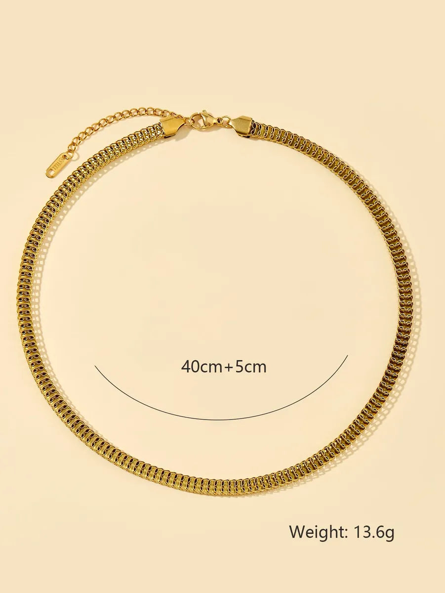 Stainless Steel Copper 18K Gold Plated Silver Plated Casual Simple Style Solid Color Necklace