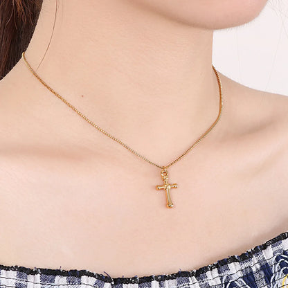 Stainless Steel Cross Pendant Necklace