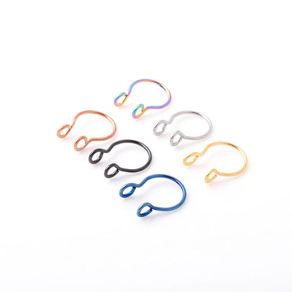 Fashion Geometric Stainless Steel Plating No Inlaid Nose Ring